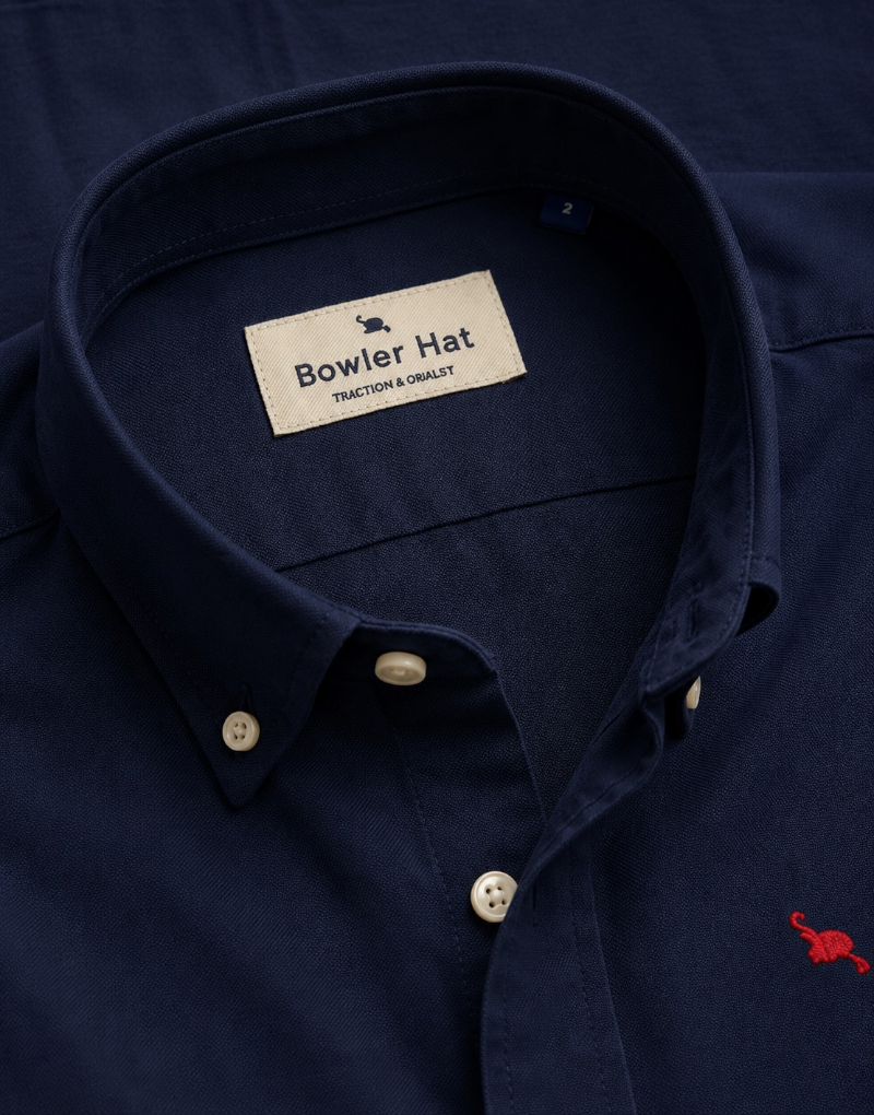 Camisa oxford lavado azul marino