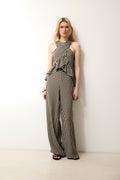 THYSSEN | Pantalones de pierna ancha de tejido italiano