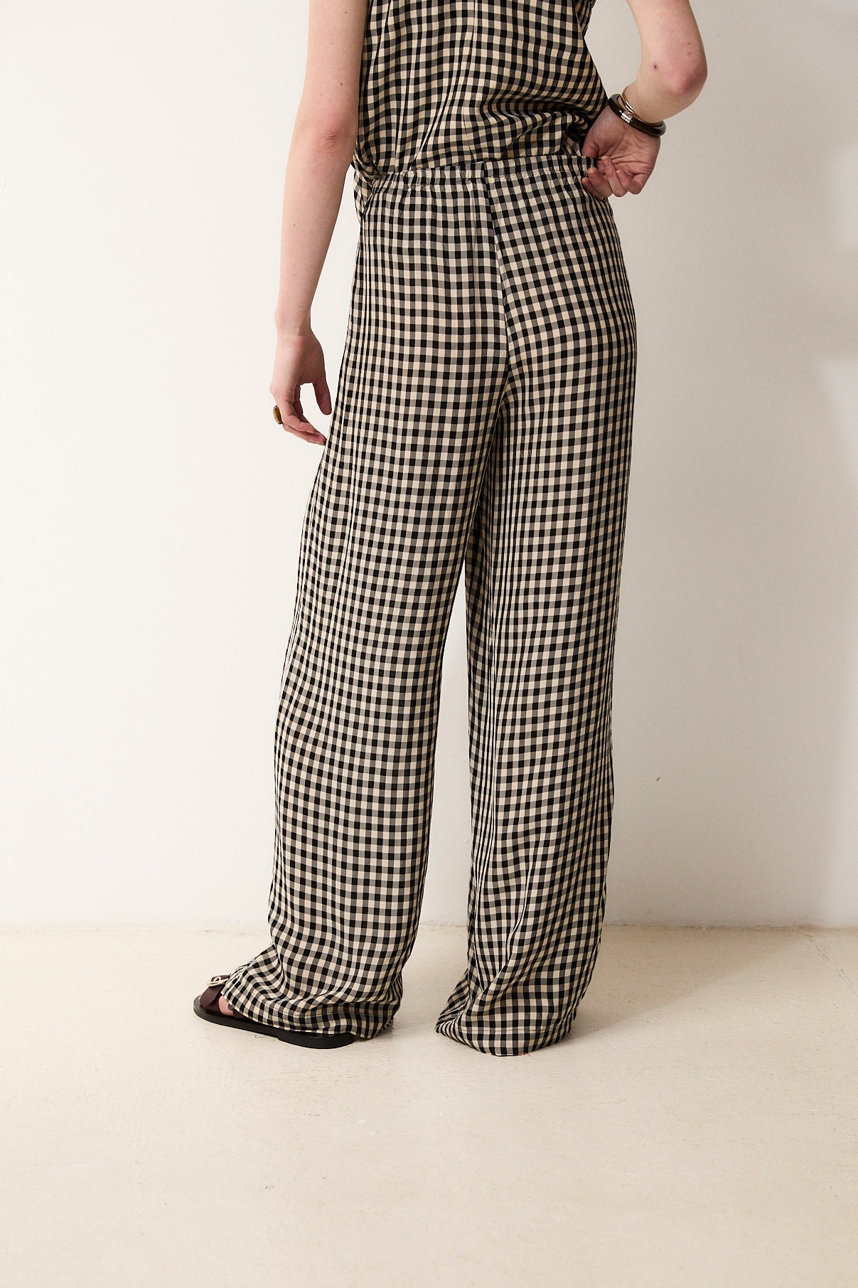 THYSSEN | Pantalones de pierna ancha de tejido italiano