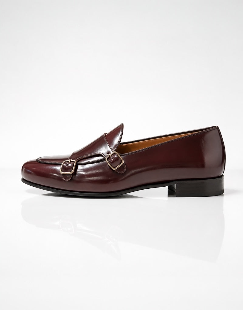 Mocasines Monk color burdeos