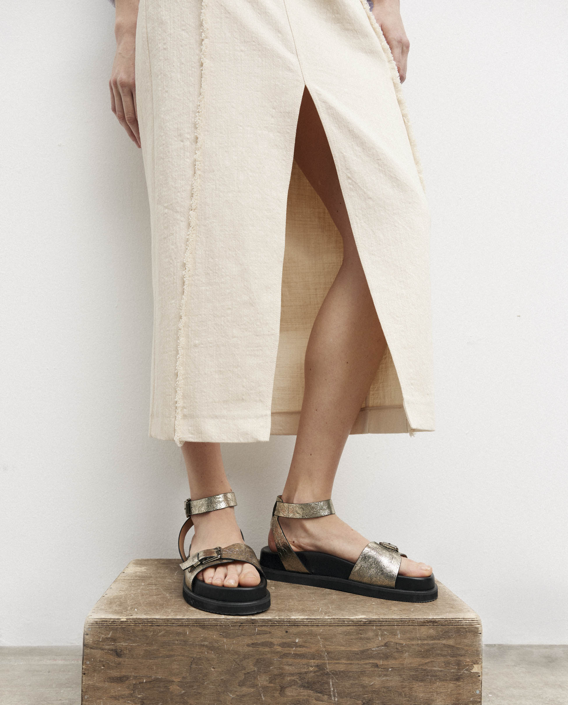 KIMA | Silver leather fussbett