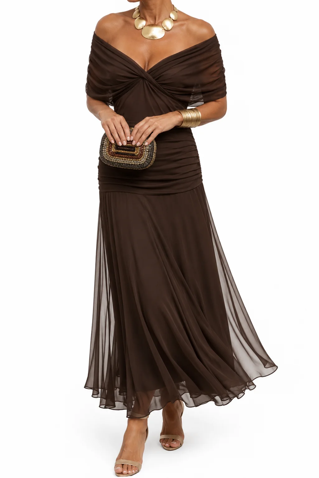 Mariana | Vestido Largo con Hombros Descubiertos