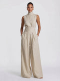 Maria - Conjunto de Gala en Palazzo y Cuello Alto Premium